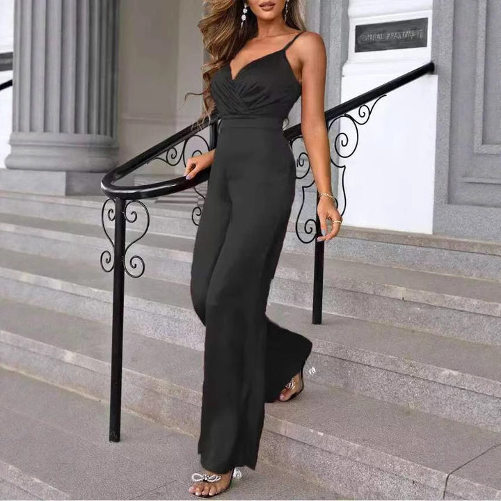 Dame elegant jumpsuit med flydende snit og raffinerede spaghetti stropper Stilla