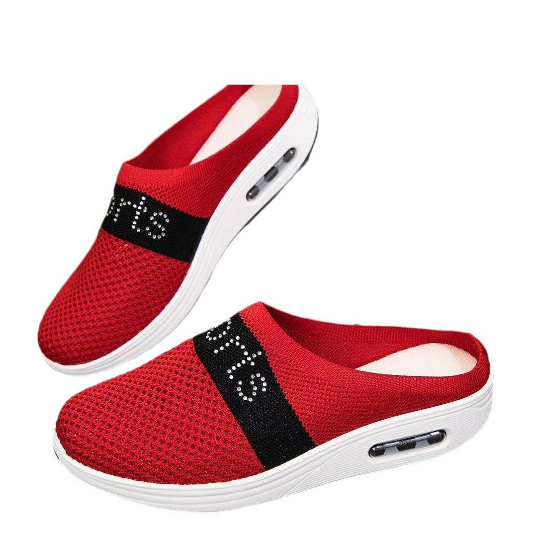 Dame Åndbare Slip-On Sneakers med fleksibelt bånd og polstret sål Stilla