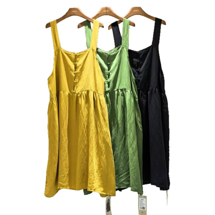 Femme Afslappet Fit Knap-Front Solkjole Stilla