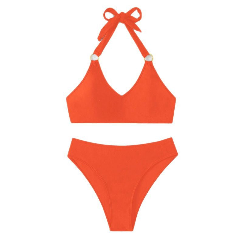 Dame Triangle Halterneck Bikini Sæt Stilla