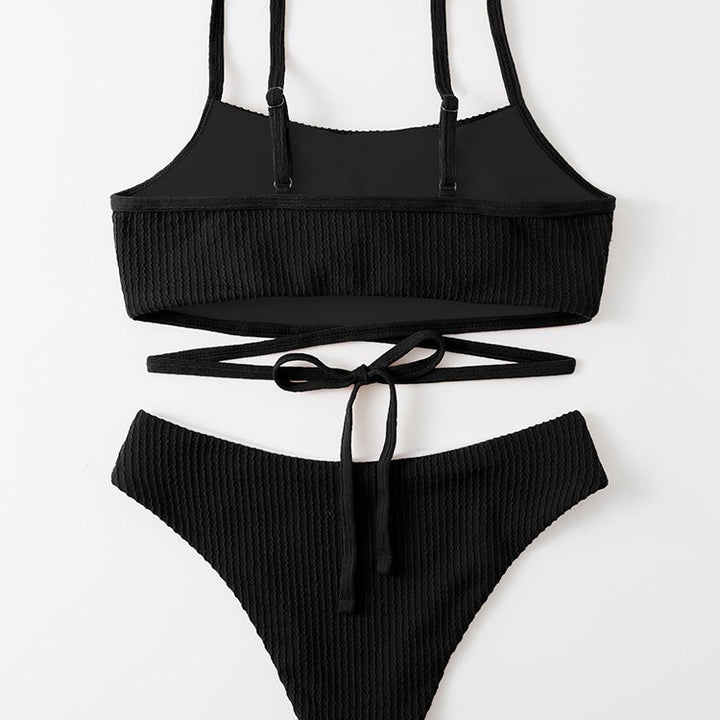 Dame bikini sæt med legende indpakningsdesign Skovae