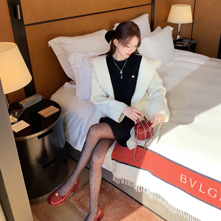Dame Elegant Læder Blokhæls Loafers Stilla