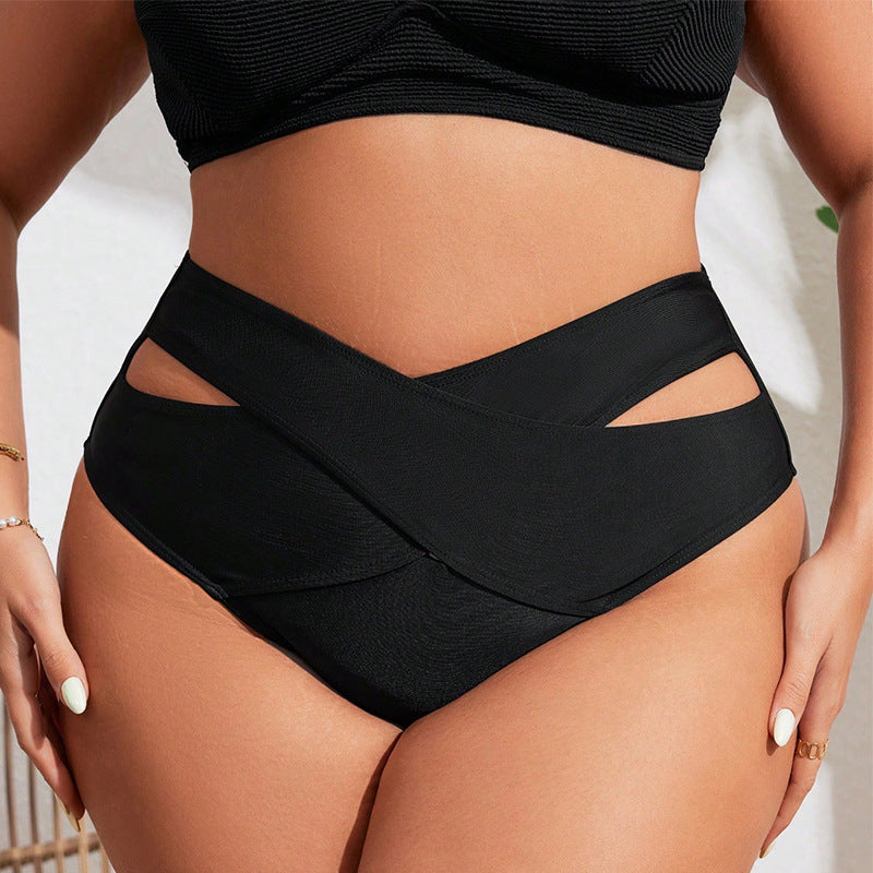 Dame High-Waist Bikiniunderdel med innovative cut-out-detaljer Skovae