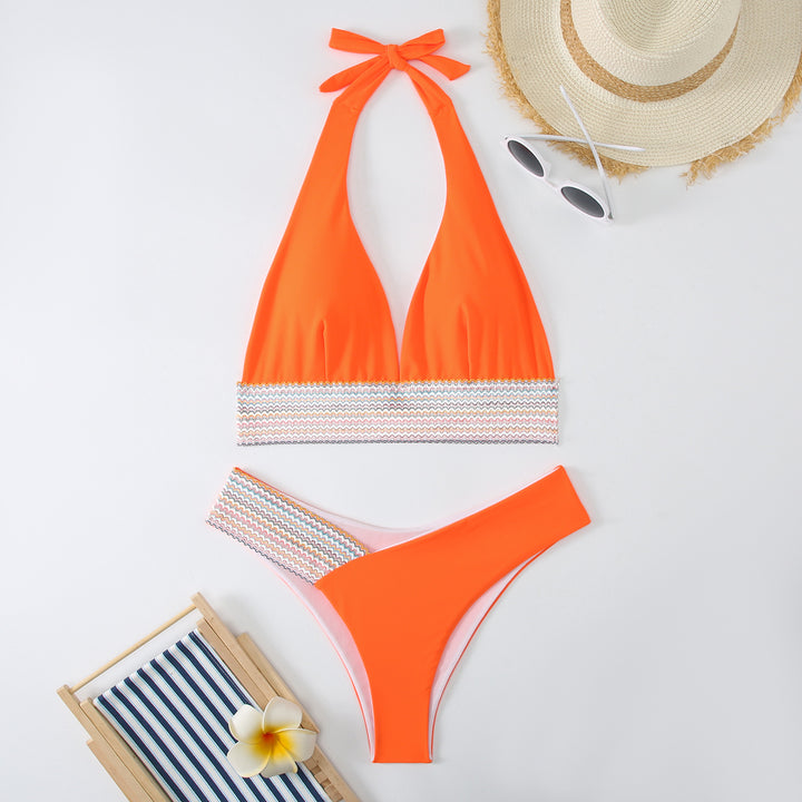 Dame Halterneck To-delte Bikini Sæt Stilla