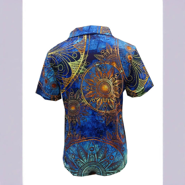 Dame Poloshirt med kunstnerisk tryk og moderne krave Stilla
