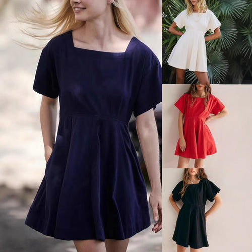 Dame Off-Shoulder Kjole med udskårne ærmer og blødt stof Stilla