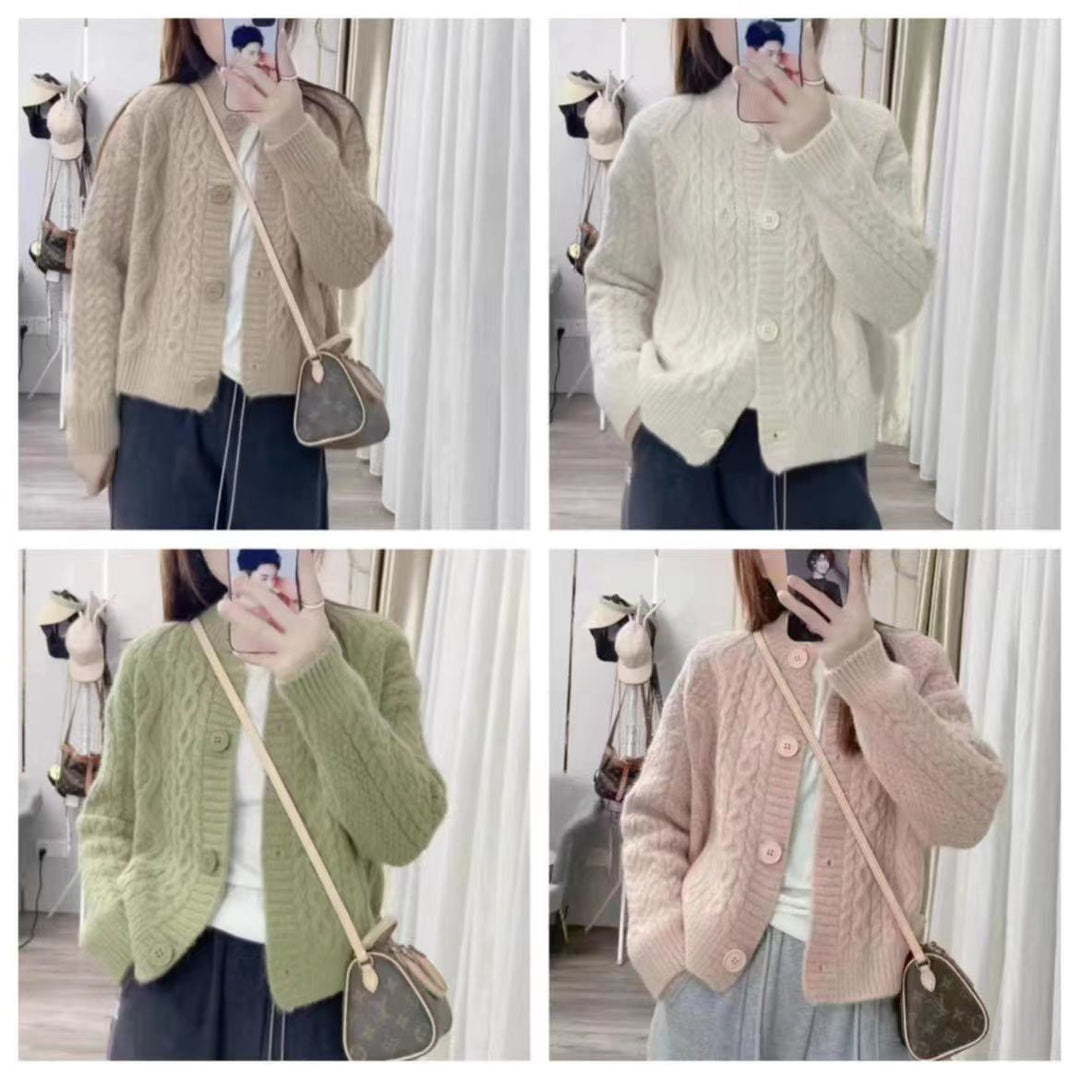Dame Cozy Cardigan med Kabelmønster Stilla 1772285547