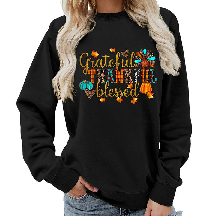 Kvinders sweatshirt med efterårstak motiv Stilla