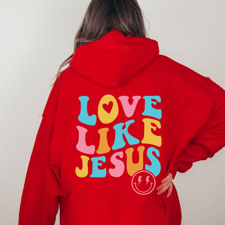 Kvindernes Oversized Hoodie med Farverig Print Skovae