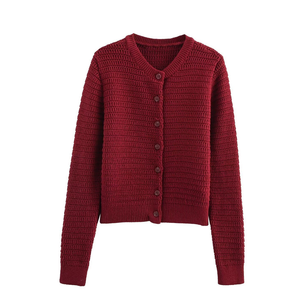Femme Struktureret Knap-Op Cardigan Stilla