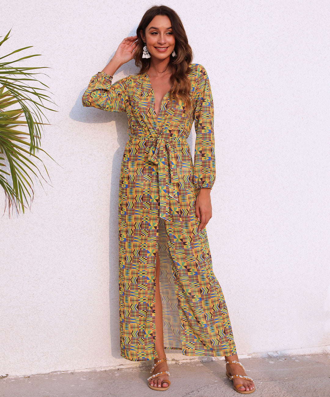 Femme Elegante Langærmet Cover-Up Kjole Stilla