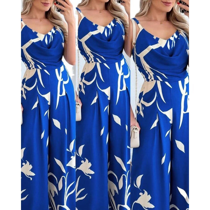 Dame Draperet Hals Blomsteroverall Stilla