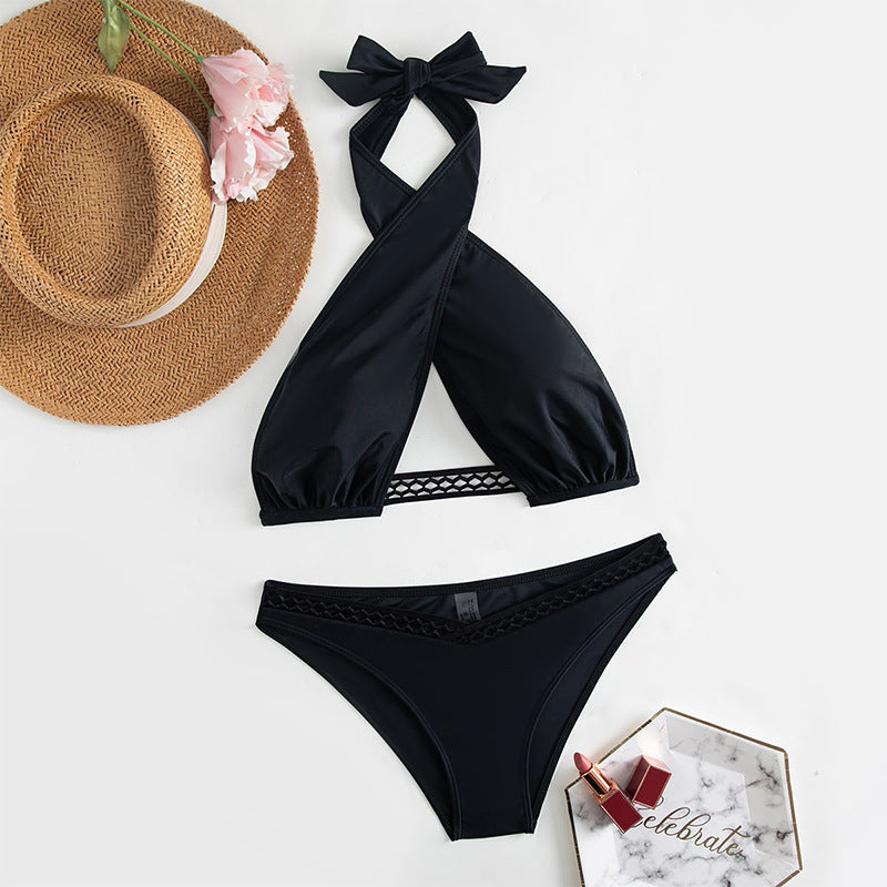 Dame triangel-bikini med innovativt indpakningsdesign Skovae