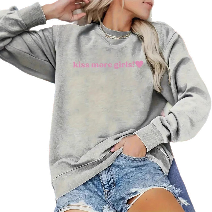 Kvinders sweatshirts med inspirerende tekst og afslappet pasform Stilla