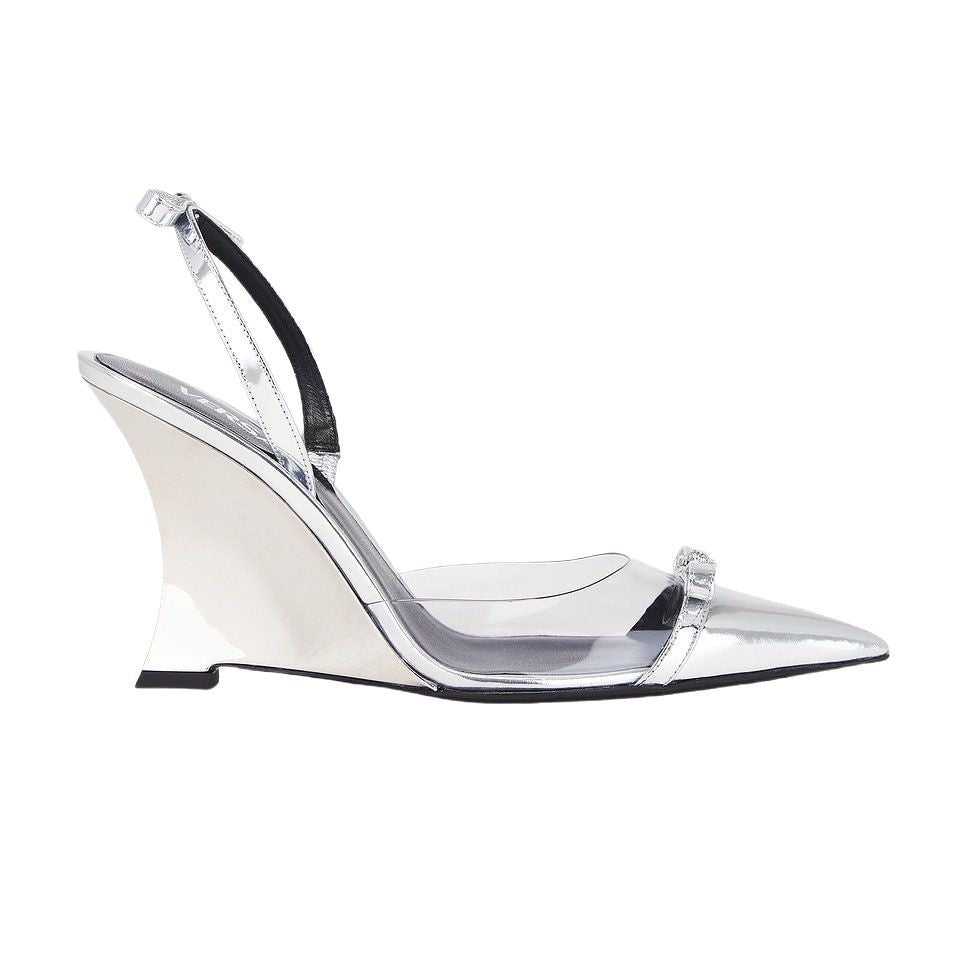 Femme Klare Remme Hæl Slingback Sandaler med Skulpturelt Kile Stilla
