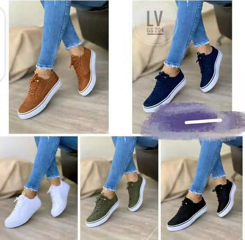 Dame Sneakers med moderigtigt tekstilovermateriale og dæmpende sål Stilla