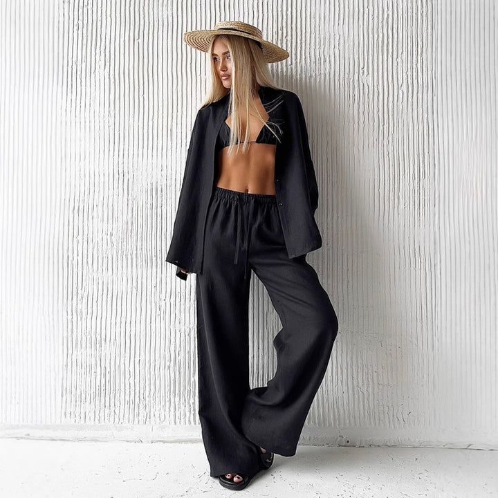 Femme Relaxed Fit Linned To-Delet Sæt Stilla