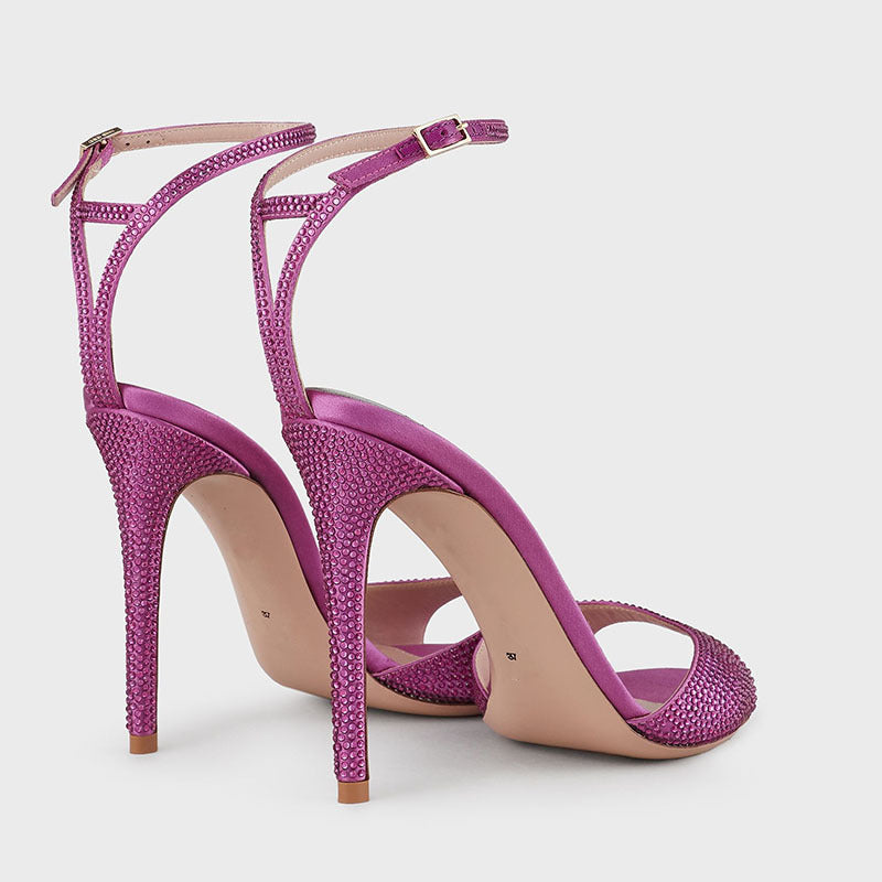 Femme Strass-besatte Open-Toe Stiletto-Hæle Stilla