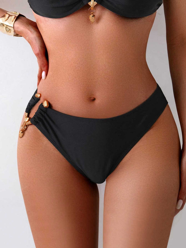 Dame Bandeau-bikini med elegante smykkedetaljer Skovae