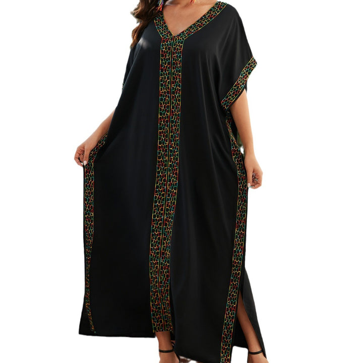 Dame Kaftan med kunstnerisk broderi og løst snit Stilla