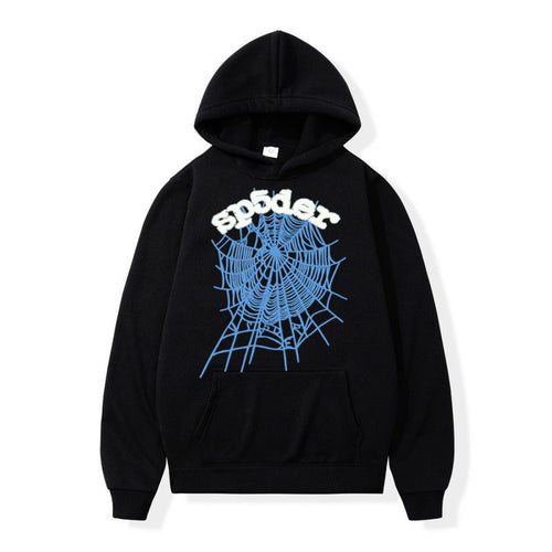 Kvinders hoodie med kreativ edderkopmønster og komfortabel pasform Skovae