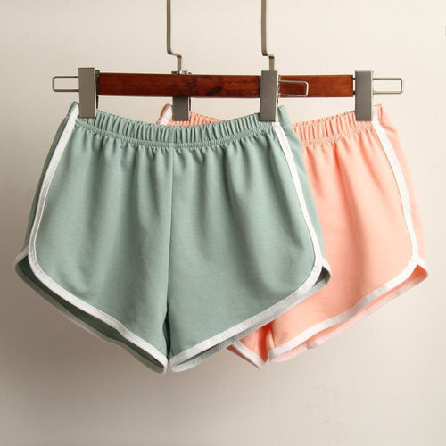 Dame Sporty Shorts med elastisk talje og kontraststriber Skovae