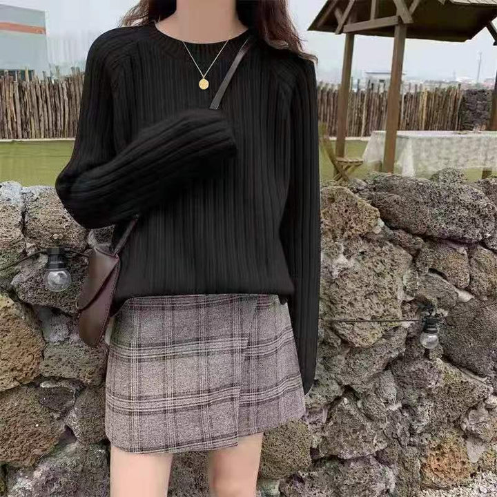 Kvinders hyggelige rib strik sweater Stilla