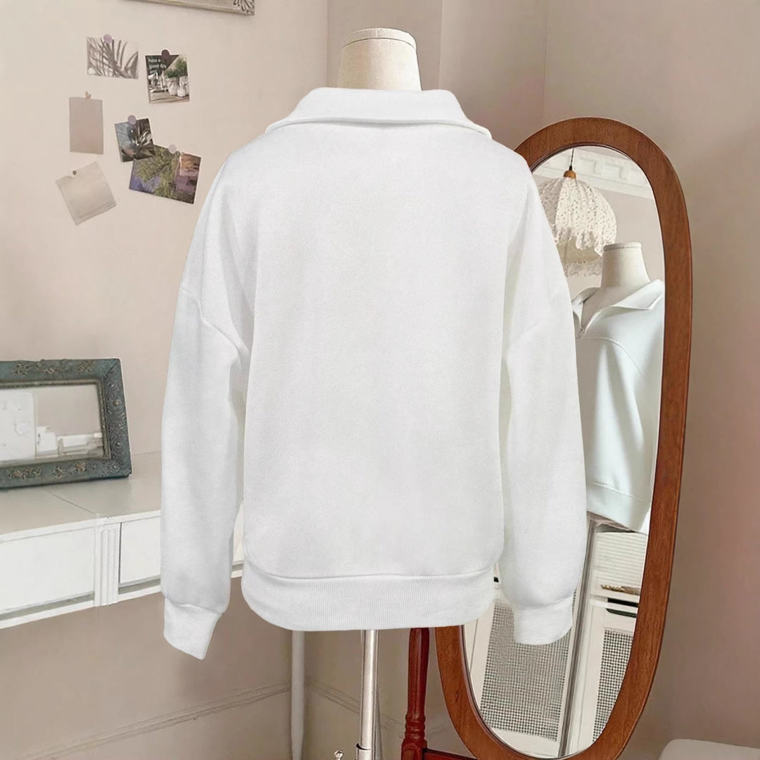 Dame sweatshirt med høj krave Skovae