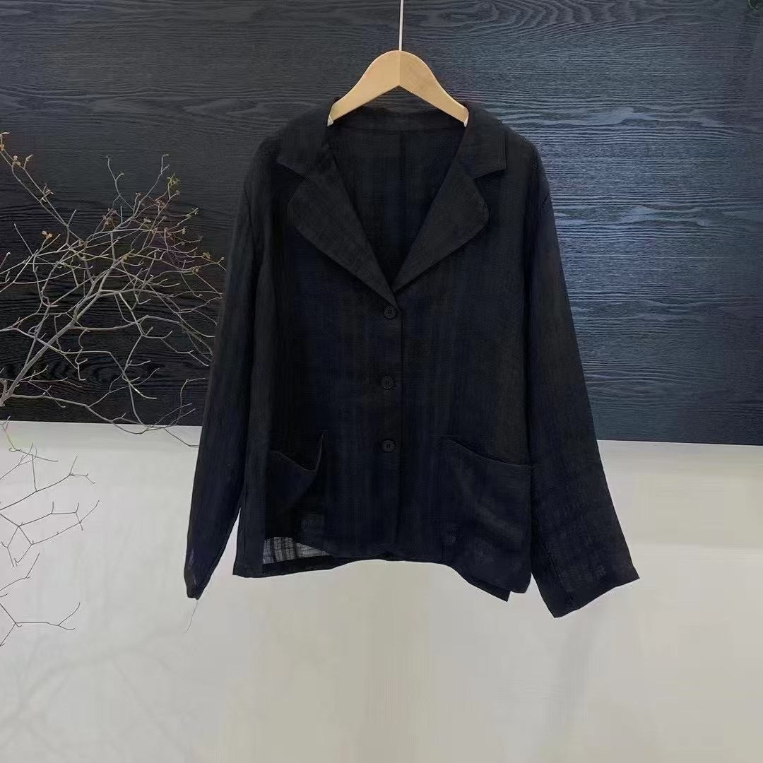 Femme Letvægts Linned Blazer Stilla