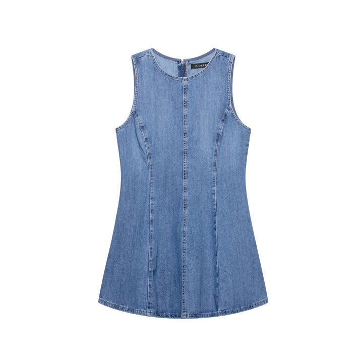 Femme A-linje Denim Tunika Kjole Stilla
