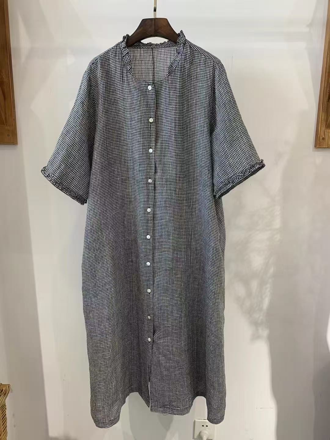 Femme Casual Rutig Midi Kjole Stilla