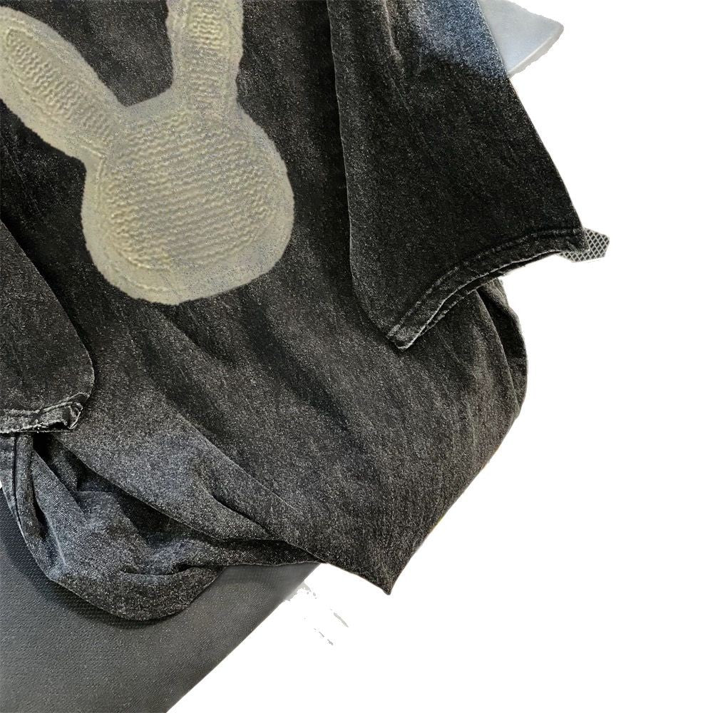 Dame Oversized T-shirt med Bunny-motiv Stilla