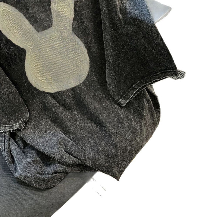 Dame Oversized T-shirt med Bunny-motiv Stilla