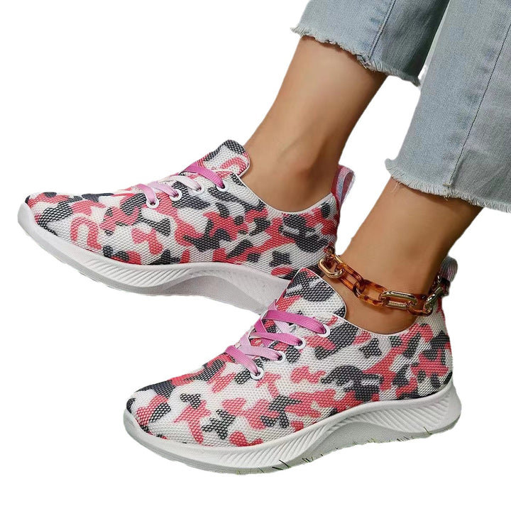 Dame Sporty Sneakers med elastisk overdel og fashionable kæde-design Stilla