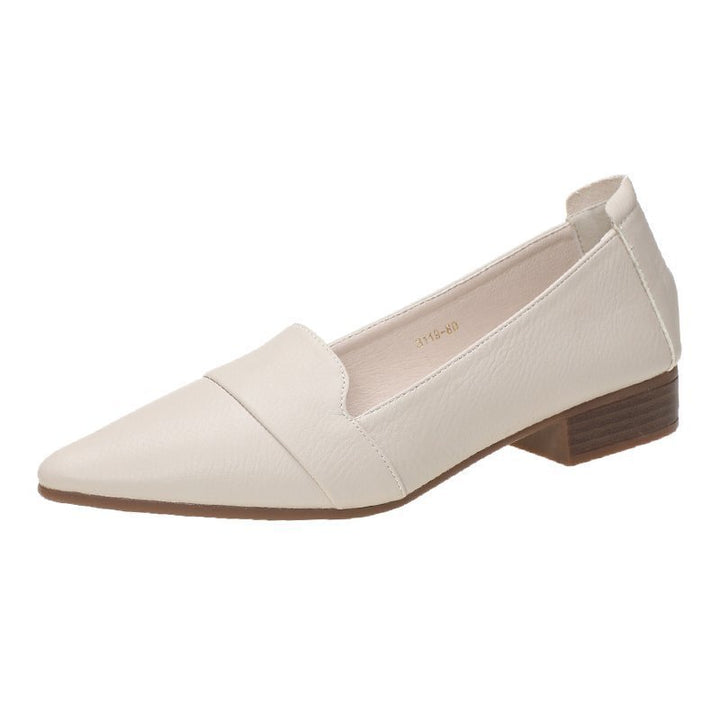 Dame spidse lav blokhæl-mules med elegant rem-design Stilla
