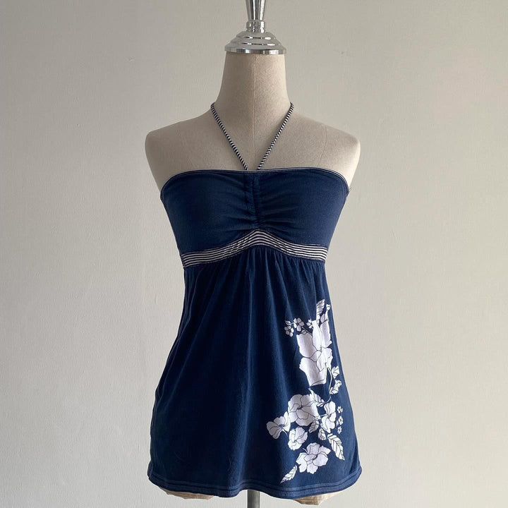 Dame Strandtop med blomsterdesign og off-shoulder snit Skovae