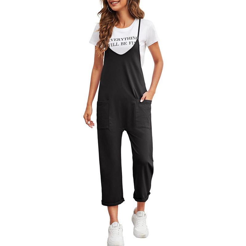Dame Casual Overall med justerbare stropper og lommer Stilla