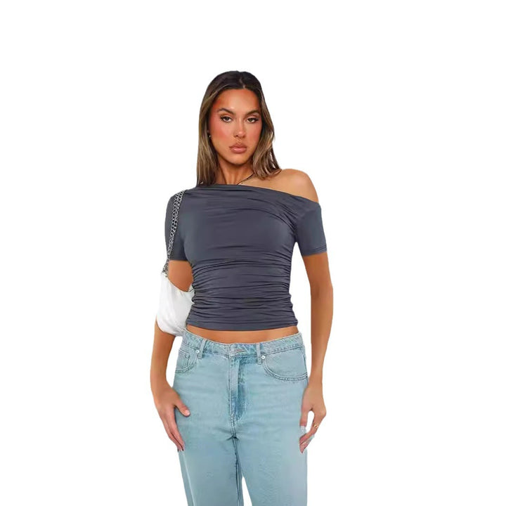 Dame Off-Shoulder Top med stilfulde rynker Stiila