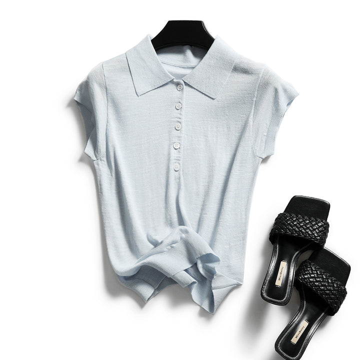 Femme Cap ærme Polo Top Stilla