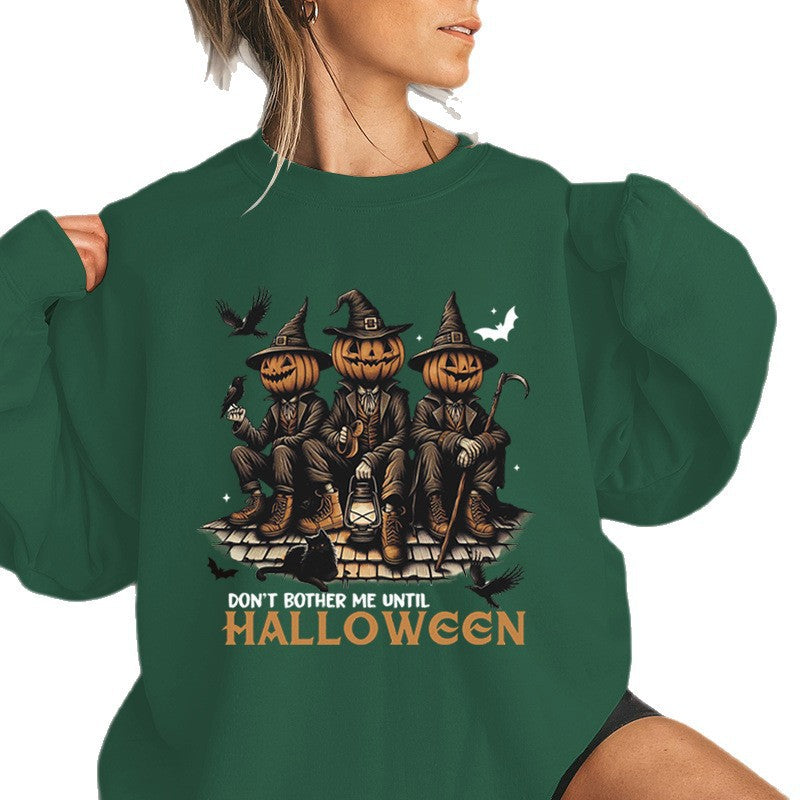 Kvinders sweatshirt med sæsonbestemt Halloween-motiv og afslappet pasform Stilla