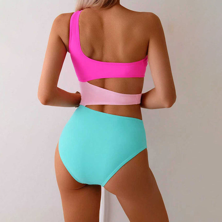 Dame Cut-Out Badedragt med asymmetrisk design Skovae