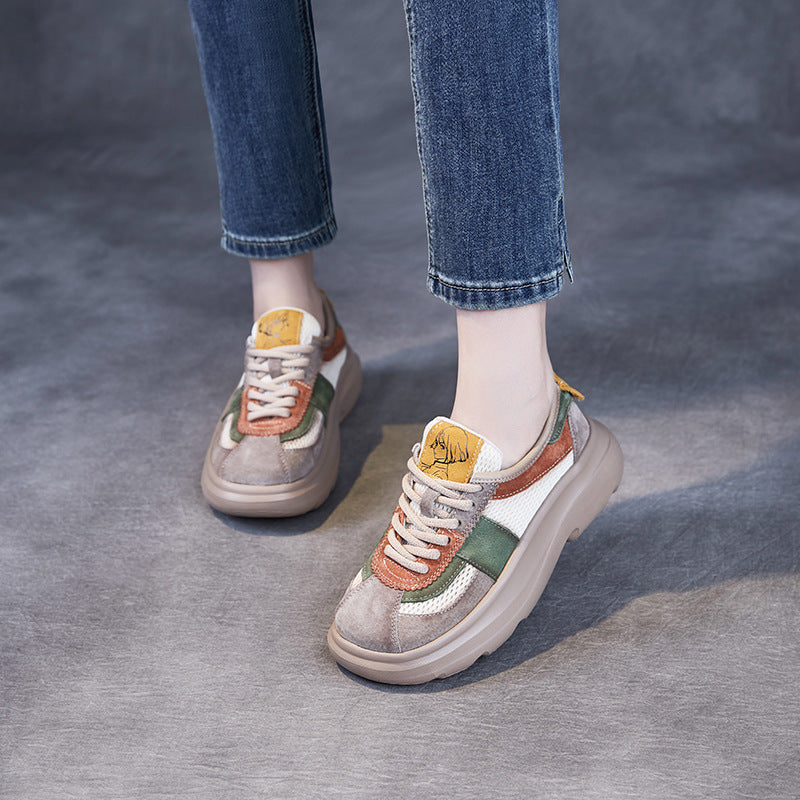 Stilfulde mesh-plateau-sneakers Stilla