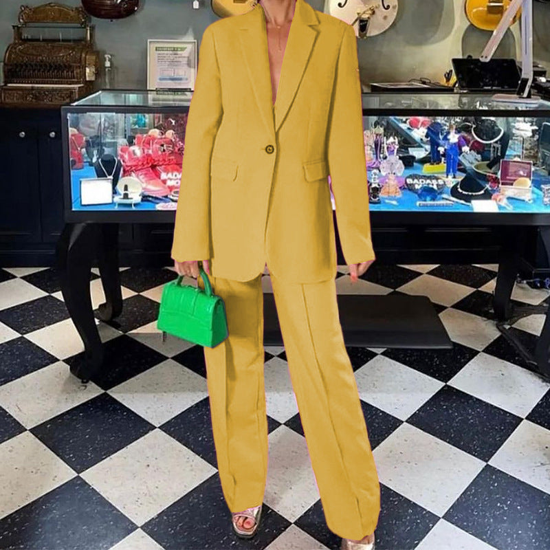 Dame Modisk Blazer-suit med overdimensioneret snit og elegante detaljer Stilla