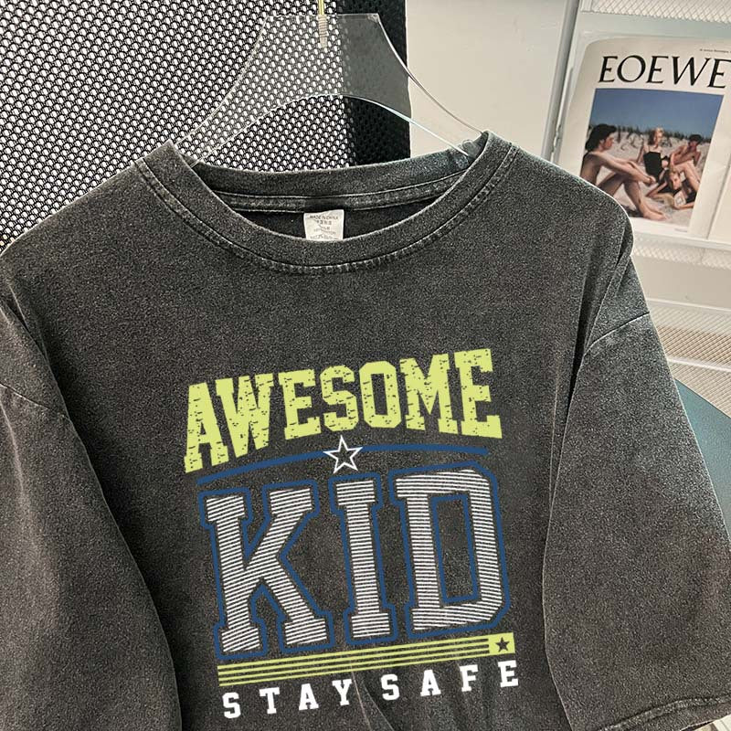 Dame T-Shirt med iøjnefaldende designet motiv og afslappet snit Stilla