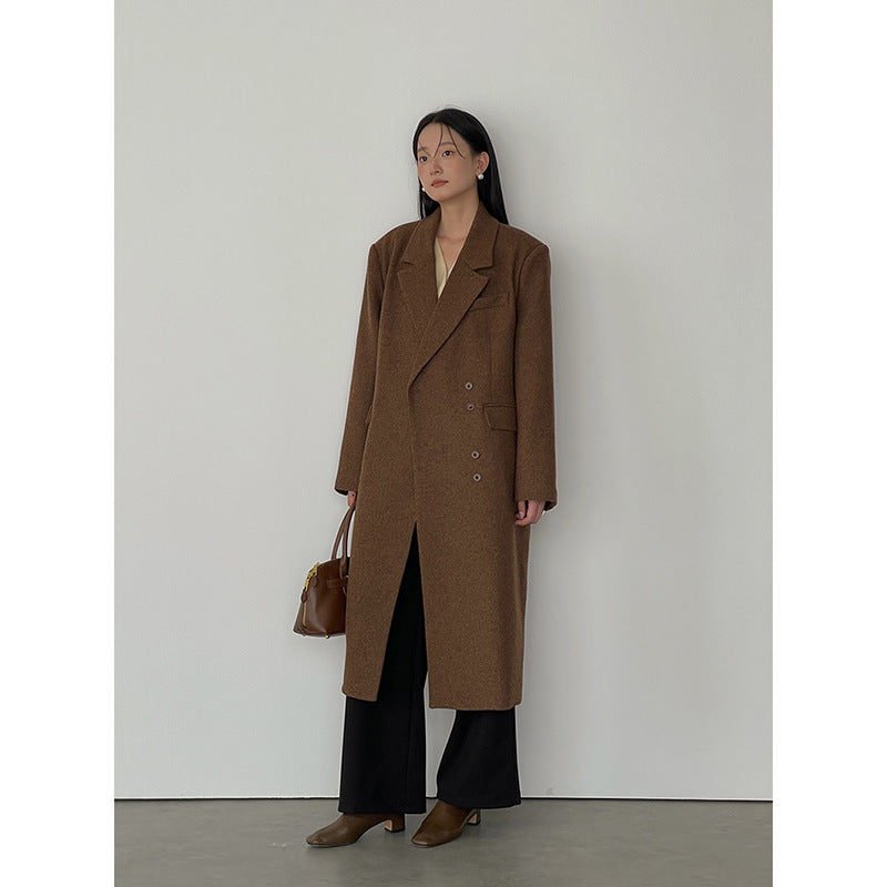 Dame casual uldfrakke i oversized snit med taljerede detaljer Stilla