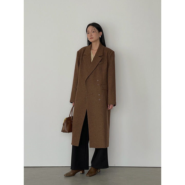 Dame casual uldfrakke i oversized snit med taljerede detaljer Stilla