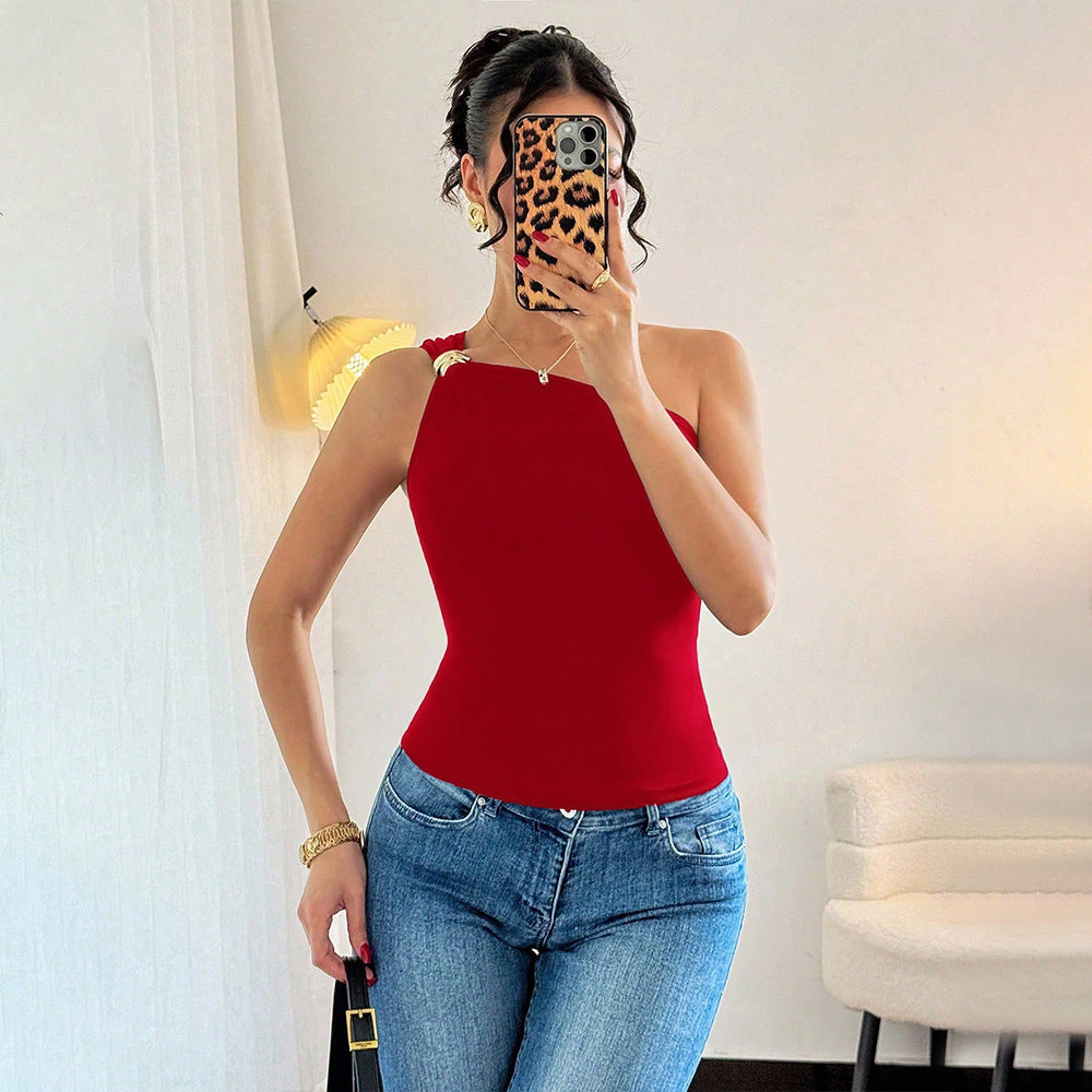 Kvinders en-sidet bodysuit med dekorativ knude Stilla