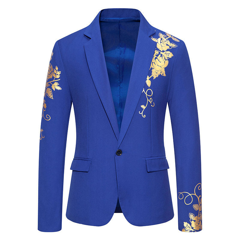 Herrer Elegant Floral Broderet Blazer Stilla