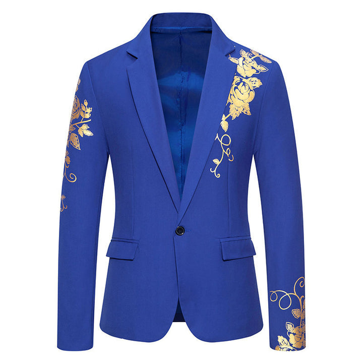 Herrer Elegant Floral Broderet Blazer Stilla