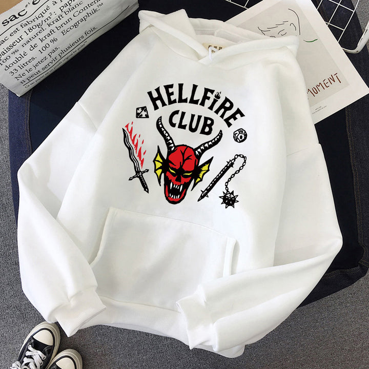 Kvinders hoodie med slående motiv og afslappet pasform Skovae